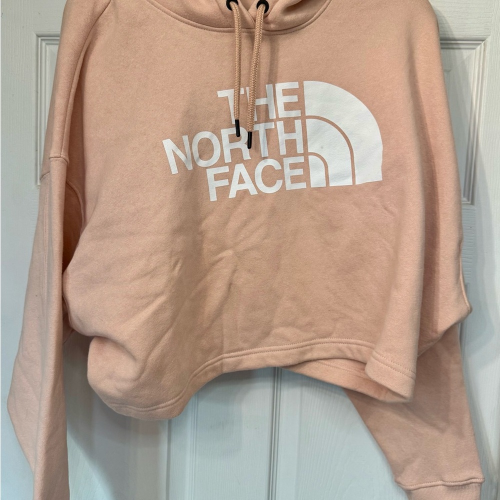 The North Face Women's Pink Crop Sweater Hoodie